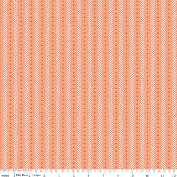 SALE Eden Stripe C12927 Marmalade - Riley Blake Designs - Stripes Striped Dots Dashes - Quilting Cotton Fabric