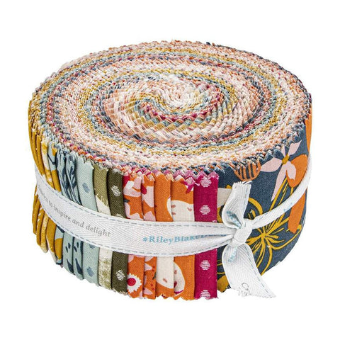 Eden 2.5 Inch Rolie Polie Jelly Roll 40 pieces - Riley Blake Designs - Precut Pre cut Bundle - Floral - Cotton Fabric