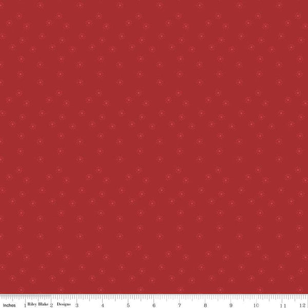 Red, White and True Starry C13187 Red - Riley Blake Designs - Patriotic Starbursts - Quilting Cotton Fabric