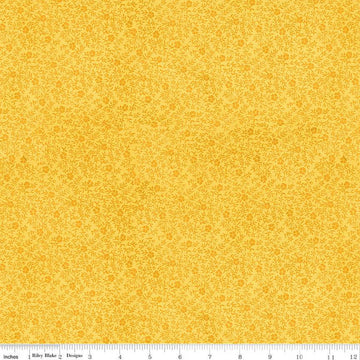 SALE Art Journal Inside Cover C13039 Yellow - Riley Blake Designs - Floral Flowers - Quilting Cotton Fabric