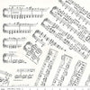 SALE Art Journal Music C13040 White - Riley Blake Designs - Overlapping Sheet Music Pages - Quilting Cotton Fabric