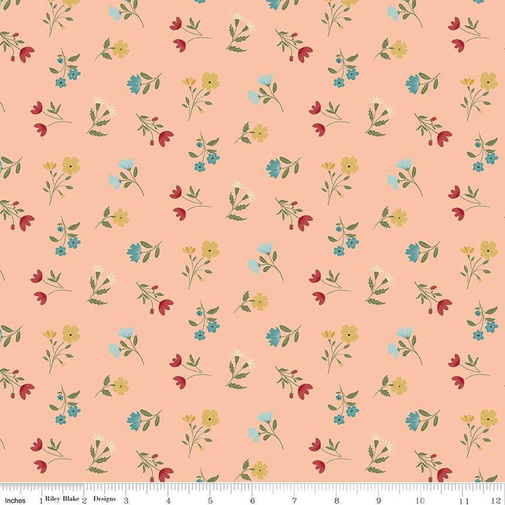 SALE Ally's Garden Floral C13241 Blush by Riley Blake Designs - Flower Flowers - Quilting Cotton Fabric