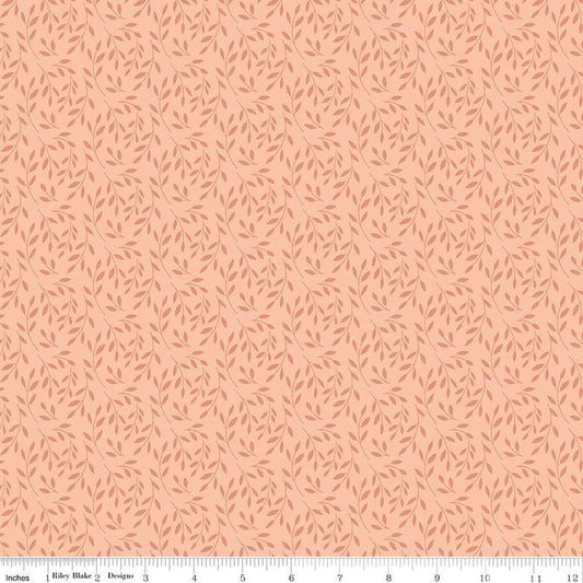SALE Ally's Garden Vines C13244 Blush - Riley Blake Designs - Leaf Leaves - Quilting Cotton Fabric