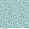 SALE Ally's Garden Paisley C13246 Aqua by Riley Blake Designs - Paisleys Daisies - Quilting Cotton Fabric