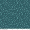 SALE Ally's Garden Paisley C13246 Colonial Blue - Riley Blake Designs - Paisleys Daisies - Quilting Cotton Fabric