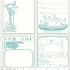 SALE Quilt Labels C13360 Aqua - Riley Blake Designs - J. Wecker Frisch - Vintage Sewing Icons - Quilting Cotton Fabric - 23 inch repeat