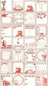 DEAL Quilt Labels C13360 Red - Riley Blake Designs - J. Wecker Frisch - Vintage Sewing Icons - Quilting Cotton Fabric - 23 inch repeat