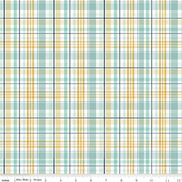 It's a Boy Plaid C13253 Multi - Riley Blake Designs - Multicolored White - Quilting Cotton Fabric