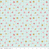 SALE Sweet Acres Floral Gingham C13213 Aruba - Riley Blake Designs - Check Checks Flowers Off-White - Quilting Cotton Fabric