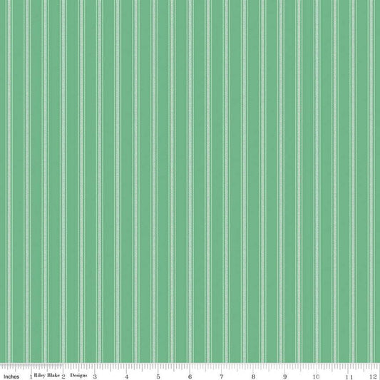 SALE Sweet Acres Ticking C13215 Alpine - Riley Blake Designs - Off-White Stripe Stripes Striped - Quilting Cotton Fabric