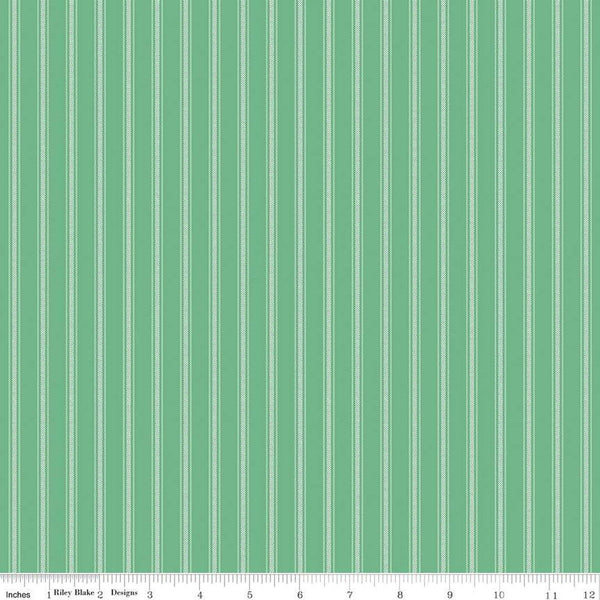 Sweet Acres Ticking C13215 Alpine by Riley Blake Designs - Off-White Stripe Stripes Striped - Quilting Cotton Fabric