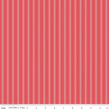 SALE Sweet Acres Ticking C13215 Sunset - Riley Blake Designs - Off-White Stripe Stripes Striped - Quilting Cotton Fabric