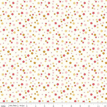 SALE Sweet Acres Scattered Flowers C13217 Cloud - Riley Blake Designs - Floral Flower - Quilting Cotton Fabric