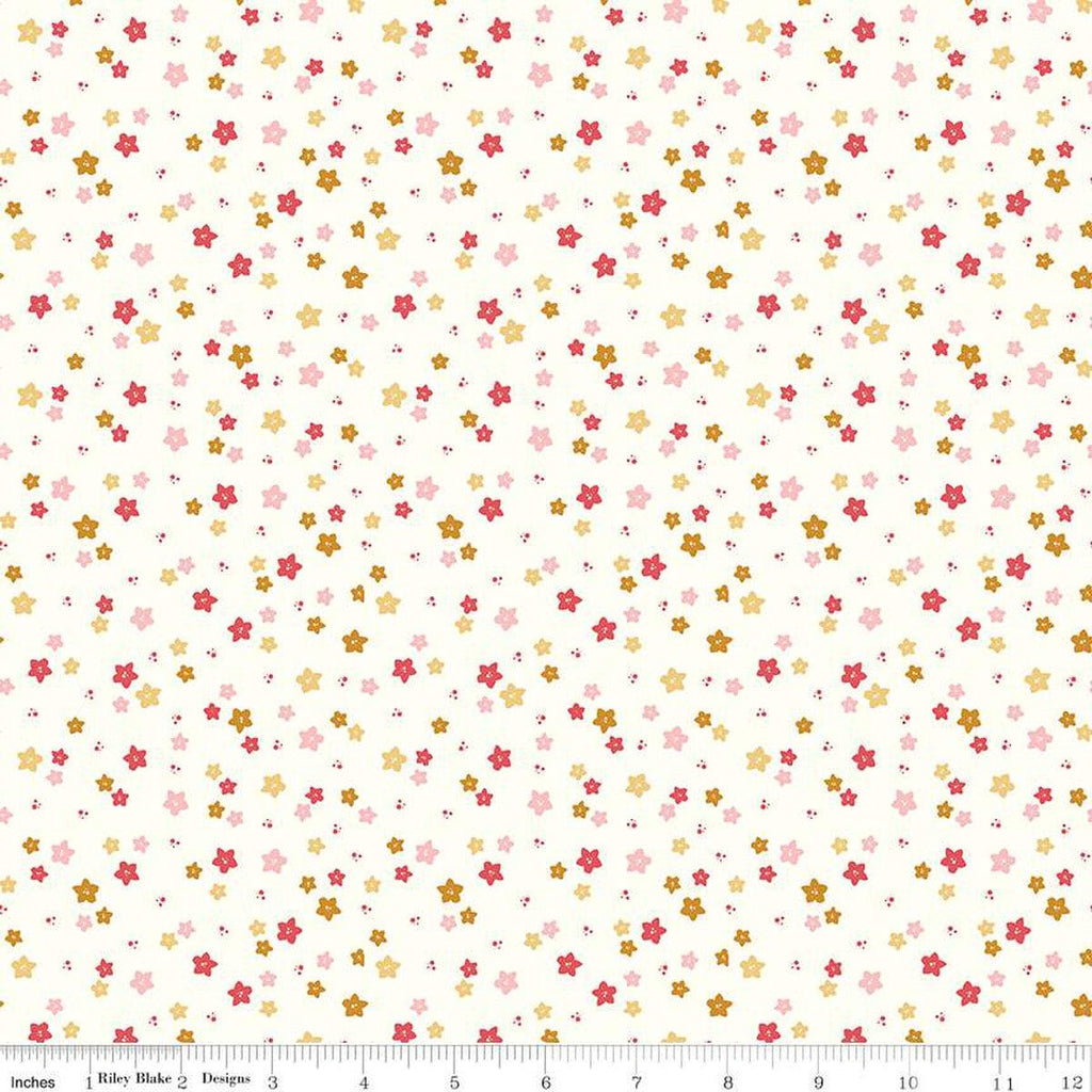 Sweet Acres Scattered Flowers C13217 Cloud by Riley Blake Designs - Floral Flower - Quilting Cotton Fabric