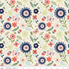 SALE Butterfly Blossom Main C13270 Cream - Riley Blake Designs - Floral Flowers - Quilting Cotton Fabric