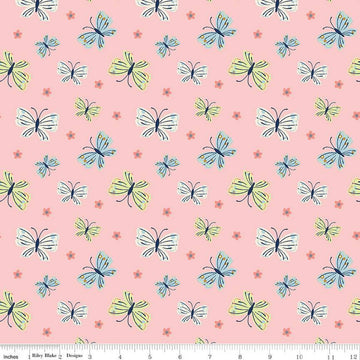 SALE Butterfly Blossom Butterflies C13271 Pink - Riley Blake Designs - Quilting Cotton Fabric