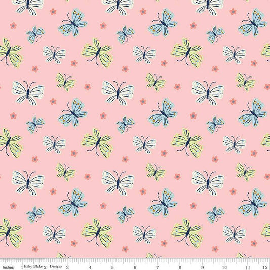 SALE Butterfly Blossom Butterflies C13271 Pink - Riley Blake Designs - Quilting Cotton Fabric