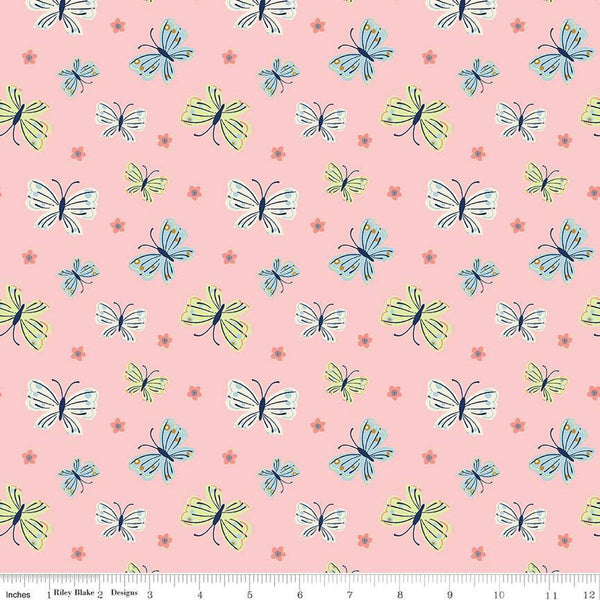 SALE Butterfly Blossom Butterflies C13271 Pink by Riley Blake Designs - Quilting Cotton Fabric