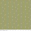 SALE Butterfly Blossom Grid C13272 Moss - Riley Blake Designs - Geometric Grid with Flowers - Quilting Cotton Fabric