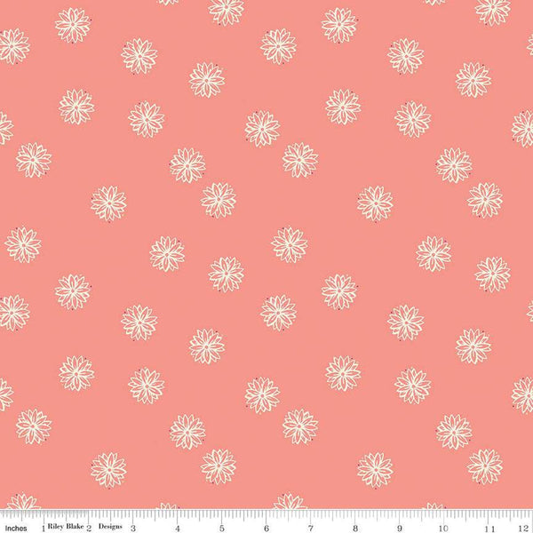 Butterfly Blossom Floral C13274 Coral by Riley Blake Designs - Flowers Flower - Quilting Cotton Fabric