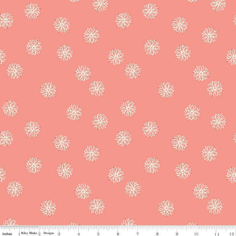 SALE Butterfly Blossom Floral C13274 Coral by Riley Blake Designs - Flowers Flower - Quilting Cotton Fabric