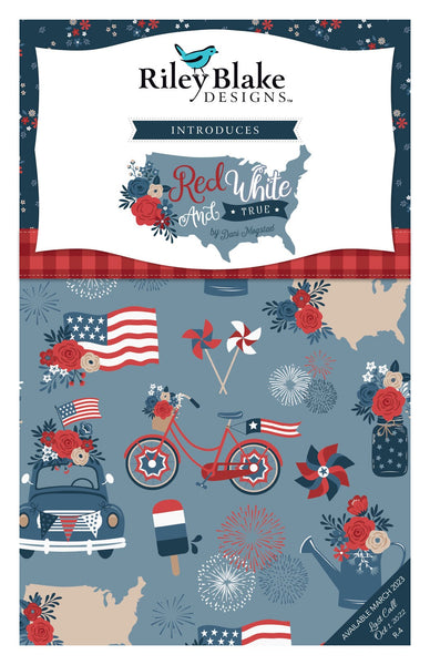 SALE Red, White and True Fat Quarter Bundle - 30 Pieces - Riley Blake Designs - Pre cut Precut - Patriotic - Quilting Cotton Fabric