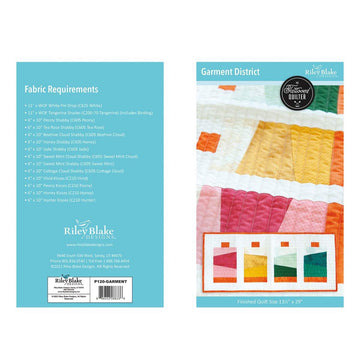 SALE Garment District Mini Quilt PATTERN P120 - The Tattooed Quilter - Riley Blake Designs- INSTRUCTIONS Only - Foundation Piecing