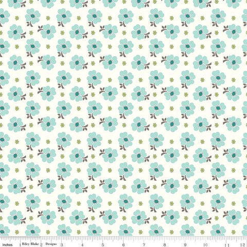 SALE Bee Vintage Isabelle C13083 Cloud by Riley Blake Designs - Floral Flowers - Lori Holt - Quilting Cotton Fabric