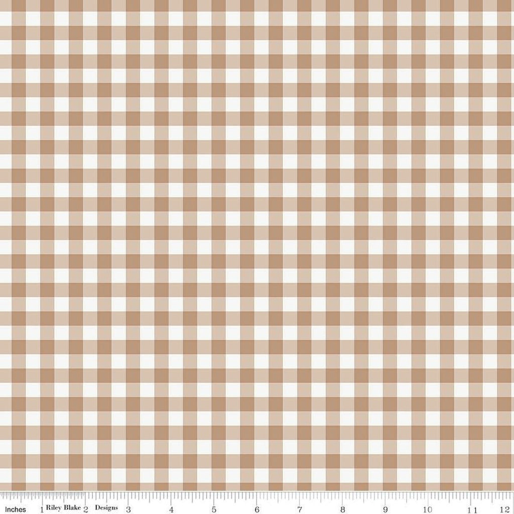 Red, White and True Plaid C13186 Beach by Riley Blake Designs - Patriotic 3/8" PRINTED Gingham Check Off White - Quilting Cotton Fabric
