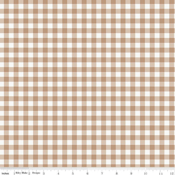 SALE Red, White and True Plaid C13186 Beach by Riley Blake Designs - Patriotic 3/8" PRINTED Gingham Check Off White - Quilting Cotton Fabric