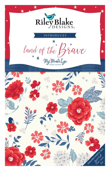 SALE Land of the Brave Fat Quarter Bundle 21 pieces - Riley Blake Designs - Pre cut Precut - Patriotic - Quilting Cotton Fabric