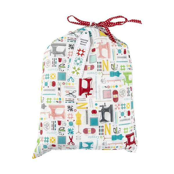 Lori Holt My Happy Place Ironing Board Cover ST-20402 - Riley Blake Designs - Foam Batting Cotton Standard Size in Drawstring Bag