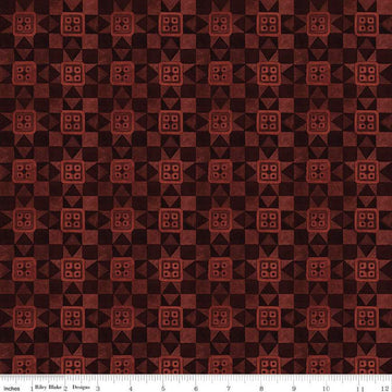 SALE Bright Stars Quilt Blocks C13104 Red - Riley Blake Designs - Patriotic Folk Art Geometric - Quilting Cotton Fabric
