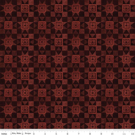 SALE Bright Stars Quilt Blocks C13104 Red - Riley Blake Designs - Patriotic Folk Art Geometric - Quilting Cotton Fabric
