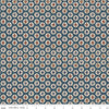 SALE Bright Stars Dots C13105 Blue - Riley Blake Designs - Patriotic Folk Art Circles Dots Crisscrosses - Quilting Cotton Fabric