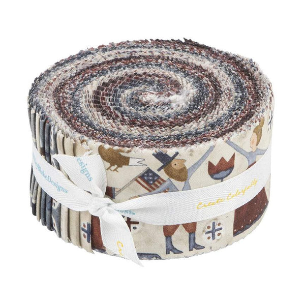 SALE Bright Stars 2.5 Inch Rolie Polie Jelly Roll 40 pieces - Riley Blake Designs - Precut Pre cut Bundle - Patriotic - Cotton Fabric