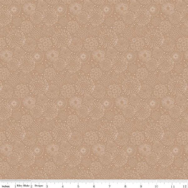 SALE Red, White and True Burst C13189 Burlap - Riley Blake Designs - Patriotic Tone-on-Tone Starbursts - Quilting Cotton Fabric