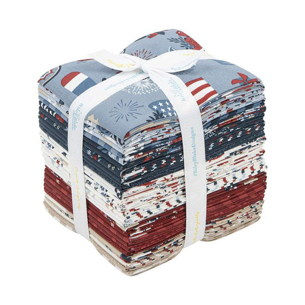 SALE Red, White and True Fat Quarter Bundle - 30 Pieces - Riley Blake Designs - Pre cut Precut - Patriotic - Quilting Cotton Fabric
