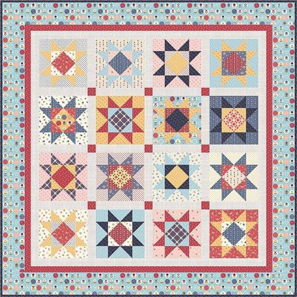 SALE Gingham Girl Stars Quilt PATTERN P123 by Amy Smart - Riley Blake Designs - INSTRUCTIONS Only - Fat Quarter Friendly Multiple Sizes