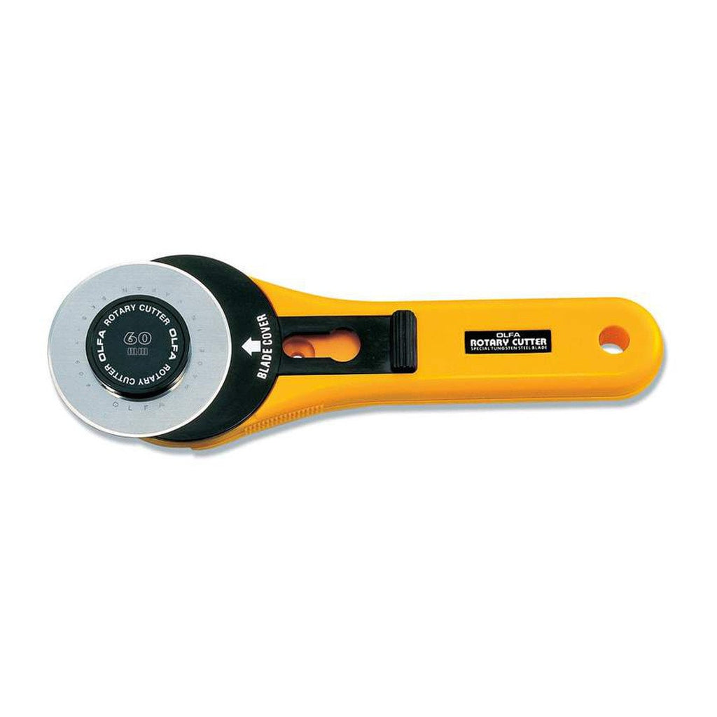 SALE Olfa Straight Handle 60mm Rotary Cutter N004-RTY-3G - Medium to Heavy-Duty Projects - Left or Right-Handed