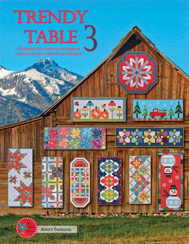 SALE Trendy Table 3 Book P154 by Heather Peterson - Riley Blake Designs - INSTRUCTIONS Only - 15 Designs Table Runners
