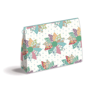 SALE Bee Vintage Vinyl Zipper Bag - Riley Blake Designs - Vinyl Bag 100% Cotton Lining