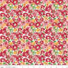 Bee Vintage Mildred C13070 Red - Riley Blake Designs - Floral Flowers Leaves - Lori Holt - Quilting Cotton Fabric