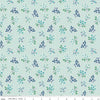 Bee Vintage Leah C13078 Blue - Riley Blake Designs - Floral Flowers Lattice Background - Lori Holt - Quilting Cotton Fabric
