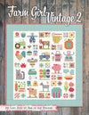 SALE Farm Girl Vintage 2 Book P051 - Lori Holt - Riley Blake Designs - INSTRUCTIONS Only - It's Sew Emma - 13 Projects
