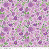 SALE Strength in Lavender Floral C13221 Lavender - Riley Blake Designs - Cancer Awareness Ribbons Flowers - Quilting Cotton Fabric