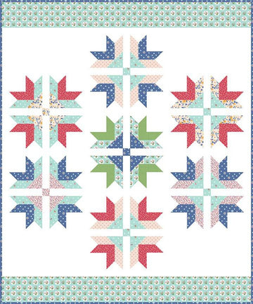 SALE Picnic Crossing Quilt PATTERN P115 - Melissa Mortenson - Riley Blake Designs - INSTRUCTIONS Only - Seven Pieced Blocks