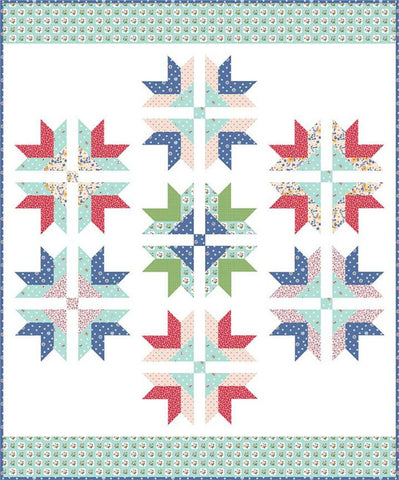 SALE Picnic Crossing Quilt PATTERN P115 by Melissa Mortenson - Riley Blake Designs - INSTRUCTIONS Only - Seven Pieced Blocks