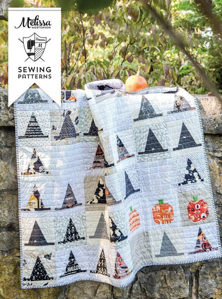 Halloween Haberdashery Quilt PATTERN P115 by Melissa Mortenson - Riley Blake - INSTRUCTIONS Only - Witch Hats Fat Quarter Friendly