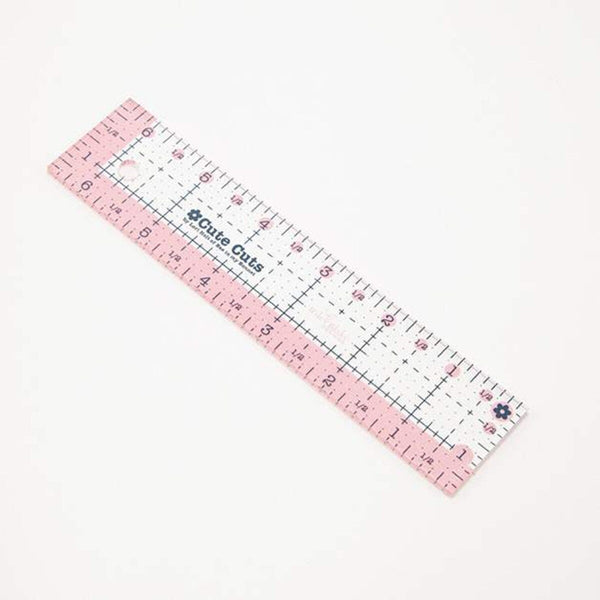 SALE Lori Holt Cute Cuts Ruler 1 1/2" x 6 1/2" STCC-5539 - Riley Blake Designs - Plastic Non-Slip 1.5" x 6.5" Rectangle